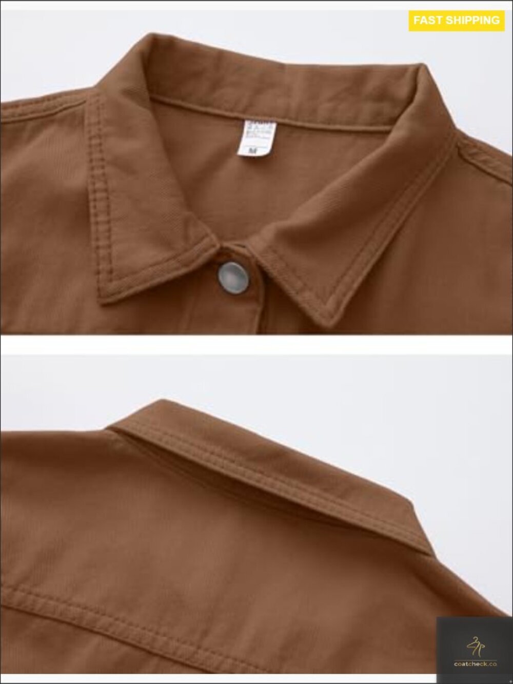 3/4 Sleeve Short Denim Jacket Lapel Button Down Cropped Trucker Jean Jackets - Picture 4 of 7